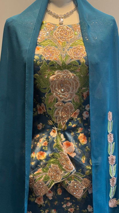 Forever Rose in Vintage Teal